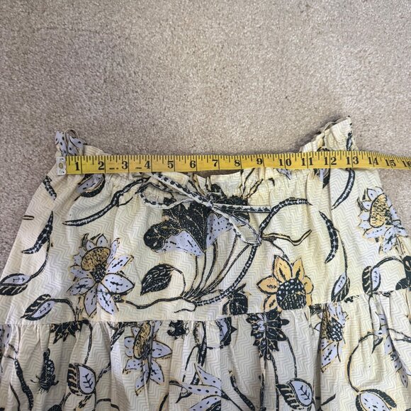 NEW Ulla Johnson Ianna Skirt Lemonbalm Size 12 Floral 100% Cotton Midi SS22 - Picture 11 of 14